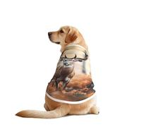 Whitetail Deer Fawn in Wilderness Stag1 Print Dog Shirts for Pet, Soft Breathable Vest Lightweight Stretchy Pet T-Shirt for Medium Dog