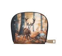 Whitetail Deer Fawn in Wilderness Stag1 print Wallet Credit Cards Holder Business Card Case for Men Women Compact Size for Adults, White, One Size