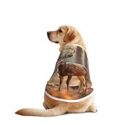 Whitetail Deer Fawn in Wilderness Stag2 Print Dog Shirts for Pet, Soft Breathable Vest Lightweight Stretchy Pet T-Shirt for Medium Dog