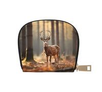 Whitetail Deer Fawn in Wilderness Stag2 print Wallet Credit Cards Holder Business Card Case for Men Women Compact Size for Adults, White, One Size