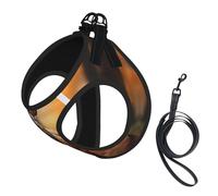Whitetail Deer Fawn in Wilderness Stag3 Print Small Dog Harness with Leash Set, No Escape Easy Walk Puppy Harnesses for Training Walking