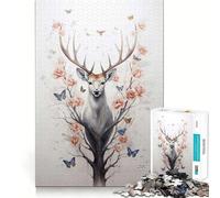 Whitetail Deer Jigsaw Puzzles for Adults 1000 Mind Boost Game Uniform Size Precise Pieces Travel-friendly Brain Game Gift (50x75cm)