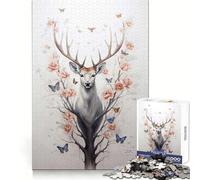 Whitetail Deer Jigsaw Puzzles for Teenagers 1000 Focus Ability Relaxed Leisure Interlock Well Best Gift (38x52cm)