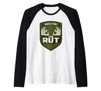 Whitetail Hunter Whitetail Hunting Deer Hunting Rut Season Raglan Baseball Tee