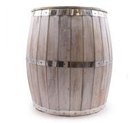 Whitewash Barrel Table - Rustic Modern Coffee & Side Table