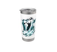 Whitewater Kayaking Kayaker River Rapids Waterfall Paddler Stainless Steel Insulated Tumbler