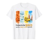 Whitewater Rafting Waves Paddle Face Adventure T-Shirt