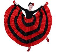 Whitewed Adult Dance Costumes Gypsy Flamenco Ballroom Skirt Long Flamenco Paso Doble Spanish Skirt Costumes