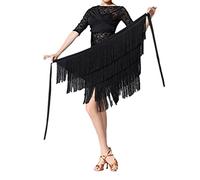 Whitewed Ladies Multi Layers Tassel Latin Cha-Cha Salsa Tie Wrap Over Around Dance Skirt Outfit Costumes Cover Up Belt