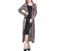 Whitewed Womens Sequin Formal Long Sleeve Open Kimono Cardigan Cover Up Coats Black