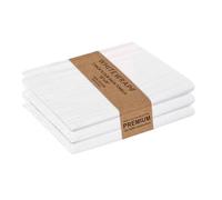 WHITEWRAP Flour Sack Towels 18x28 - 100% Cotton (Pack of 3), Reusable Kitchen Tea Towels for Baking, Crafts, Embroidery Ideas