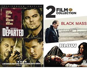 Whitey Bulger = Frank Costello Boston Underworld Double Feature: The Departed & Black Mass/ Blow 3-DVD Bundle