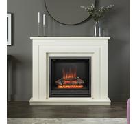 Be Modern 2kW Whitham 48" Electric Fireplace Suite - Soft White, White