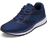 WHITIN Mens Running Trainers Women Walking Shoes Size 10 Antislip Gym Jogging Sports Mans Lace up Athletic Tennis Casual Sneakers Blue EU 45