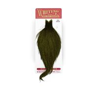 Whiting Pro Grade Cape - Grizzly Dyed Dark Olive