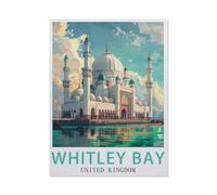 Whitley Bay Vintage Travel Poster, Great Britain，Puzzle 1000 Pieces Wood Puzzle Adult Children;s Educational Toy Family Decompression Game-AZ164-26x38cm