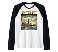 Whitley Bay Where The Light Never Fades Raglan Baseball Tee
