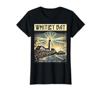 Whitley Bay Where The Light Never Fades Value Graphic T-Shirt, Women, Black, M