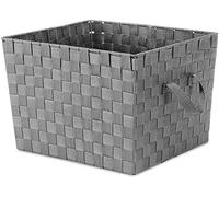 Whitmor 13x15x10 Gry Woven Tote, Polypropylene, Grey, 13 by 15 by 10"