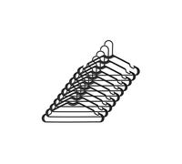 Whitmor 5037777 Plastic Suit Hanger, Black - Pack of 10