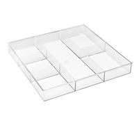 Whitmor 6 Section Plastic Drawer Organizer-Clear, Resin