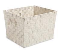 Whitmor 6581-1981-LATTE Large Woven Strap Tote, Latte