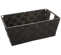Whitmor 6581-2712-BLK Woven Strap Small Shelf Tote Black