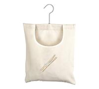 Whitmor Canvas Clothespin Bag Hanging Storage Organizer