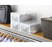 Whitmor Clear-Vue Men's Shoe Box - Heavy Duty Stackable Shoe Storage - Clear - Set of 8