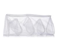 Whitmor Mesh Hosiery Wash Bag White 4-Compartment