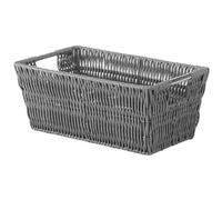 Whitmor Rattique Small Shelf Tote Grey