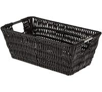 Whitmor Tote Basket, Metal Plastic, Black, 11.4" L x 6.5" W x 4.5" H