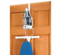 Whitmor Wire Over The Door Ironing Caddy - Iron and Ironing Board Storage Organizer,White