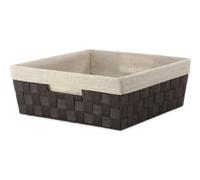 Whitmor Woven Strap Liner Shelf Tote, Espresso