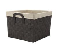 Whitmor Woven Strap Storage Tote Basket with Liner - Espresso