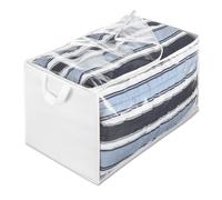 Whitmor Zippered Jumbo Storage Bag 29L x 17.5W x 15.5H White Clear