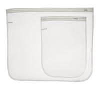 Whitmor Zippered Mesh Wash Bags - White (2 Piece Set)