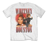 Whitney Houston 90's Homage T-Shirt in White | Size: XL Whitney Houston White XL