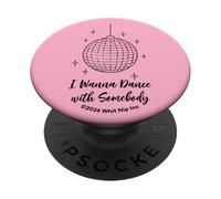 Whitney Houston I Wanna Dance With Somebody Disco Ball PopSockets Adhesive PopGrip