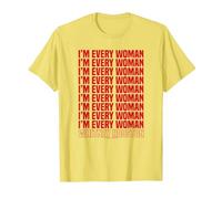 Whitney Houston I'm Every Woman T-Shirt, Men, Lemon Yellow, 3X-Large
