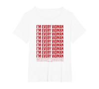 Whitney Houston I'm Every Woman T-Shirt, Women's Plus, White, 1X