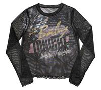 Whitney Houston Women's I´m Your Mesh Long-Sleeved T-Shirt in Black | Size: XL Whitney Houston Black XL