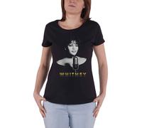 Whitney Houston Women's Portrait Skinny Fit T-Shirt in Black | Size: Small Whitney Houston Black S
