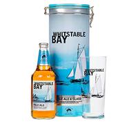 Whitstable Bay Pale Ale Gift Set - 500ml Bottle and Branded Pint Glass in Reusable Collectable Tin - By Blue Tree Gifts