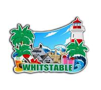 Whitstable England UK Magnet Fridge Magnet Wooden 3D Landmarks Travel Collectible Souvenirs Decoration Handmade -4415