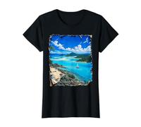 Whitsunday Islands Representation by #LeoPepeDesign, Value Graphic T-Shirt, Women, Black, XL
