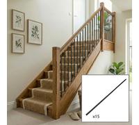 Whittington Black Metal Twist Stair And Landing Spindle - 15 Pack Traditional Products Ltd