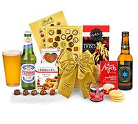 Whittington Wooden Box with Beer - Premium Ale Gift Box with Lager, Olives, Shortbread, Pralines - Beer Hampers for Him, Drinks and Snacks Gifts for Men, from Regency Hampers