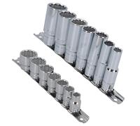 Whitworth BSF BSW 3/8" Drive Shallow and Deep Sockets 14pc 12 Sided Bi-Hex