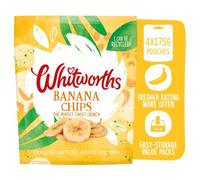 Whitworths Banana Chips 4 Pcs X 175g Naturally Sweet and Crunchy Premium Quality Healthier Snack Option